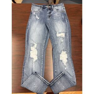 Judy Blue Distressed Boyfriend Fit Jeans Size 7/28
